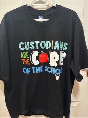 Custodians Are the Core of the School Graphic Tee - Black